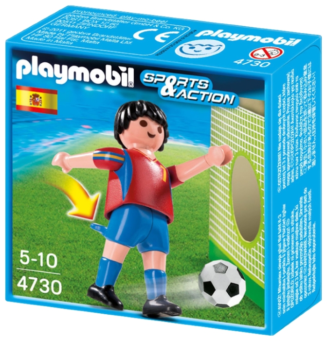 Футболисты Playmobil. Набор футболиста. Набор с элементами конструктора Playmobil Sports and Action 5654 штрафной удар.