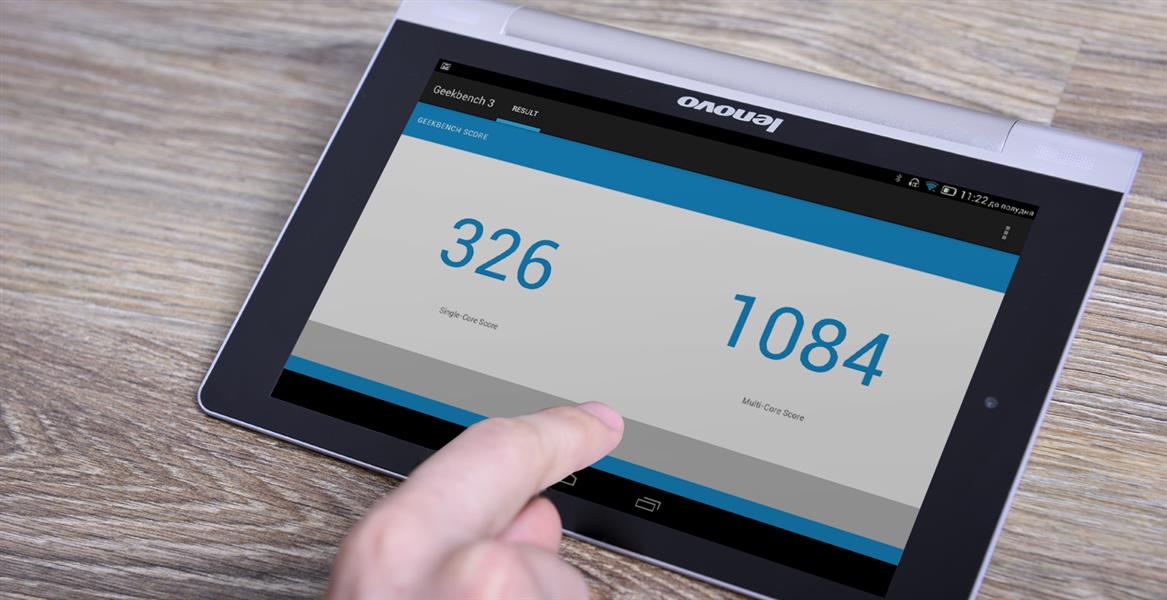 Lenovo Yoga Tablet 8, не самые высокие результаты в GeekBench 3