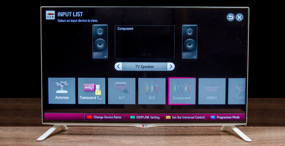 LG 40UB800V - выбор источника сигнала