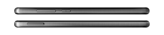 Боковые торцы смартфона Huawei P8 Lite (2017).