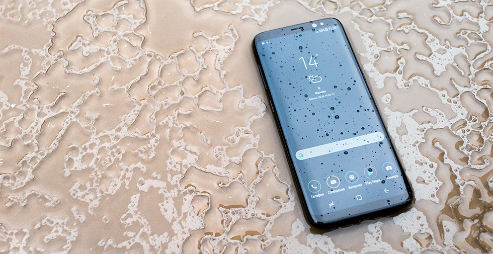 Общий план Samsung Galaxy S8.