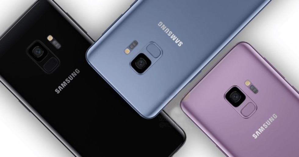 Samsung Galaxy S9 в разных расцветках.